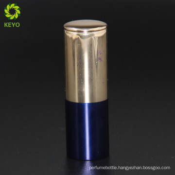 empty cosmetic round gold metal aluminium lip gloss tube with magnet